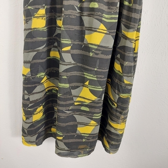 Anthropologie Hero & Leander Women's Gray Dress Abstract Print Size P (Small) - Picture 3 of 11